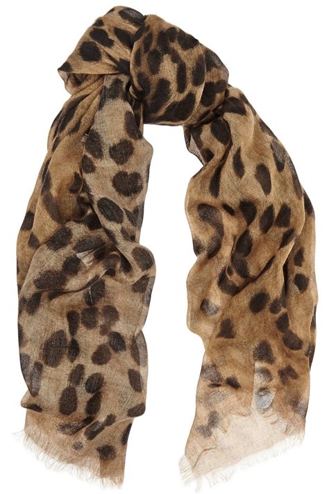 alexander mcqueen leopard print scarf